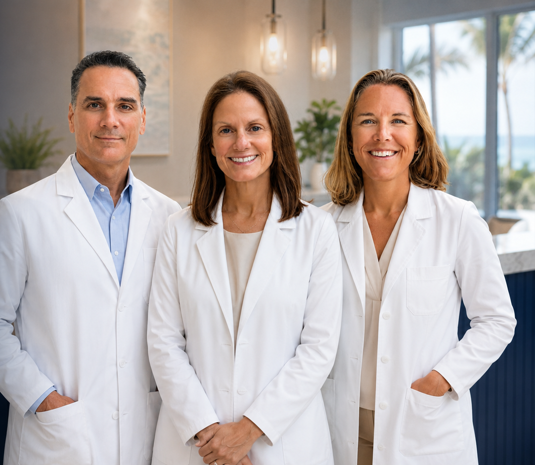 Dr. Albert Alessi, Dr. Patricia Alessi, and Erin Brouillard of Bonita Concierge Medicine